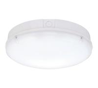 Gloss White IP65 Bulkhead Light - 18W CCT LED Module - Microwave Sensor