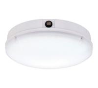 Gloss White IP65 Bulkhead Light - 18W CCT LED Module - Photocell Sensor