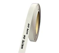 Gloss White Magnetic Easy Wipe Racking Strip 15mm Wide x 0.8mm Thick x 10M Long - Magnetic Tape
