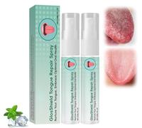 GlosShield Tongue Repair Spray, Sore Tongue Relief,Oral Care Spray for Repairing White Tongue Coating,Fissured Tongue Relief Spray,Breath Freshener Moisturising Dry Mouth Relief Spray (2)