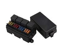 Glossia 12V 40A Relay Fuse Box, 12-Way Flame Retardant Plastic, Waterproof, for Car Truck Trailer and Boat