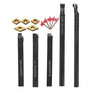 Glossia 8mm Shank Indexable Lathe Turning Tool Holder with CCMT060204 DCMT070204 Carbide Inserts for CNC Machine