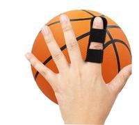 Glossiness 2PCS Black Three-Finger Finger Splints with Dual Aluminum Inserts, Adjustable Fabric Wrap with Soft Padding for Daily Wear, One Size Fits Most