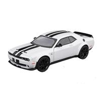 Glossiness For 1:22 Dodge Challenger Die-cast Alloy Model Car With Pullback Lights And Sound Effects Toy Car Ornament(White)
