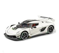 Glossiness For 1:24 Scale Jesko Die-cast Alloy Car Model With Pullback Mechanism, Collectible Ornament.(White)