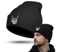 Glossiness White Claw Print Beanie Hat for Men & Women - Warm Knit Cap with Turn-Up Hem & Elastic Fit | Streetwear Style for Cold Weather Daily Commute Running Cycling & Gift for Him or Her