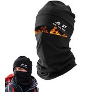 Glossiness Winter Beanie Hat and Pull-On Neck Warmer, Black 2-Piece Outdoor Set | Close-fitting skull cap covers head and ears, lower-face coverage, worn together or separately for cycling