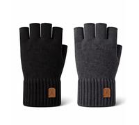 Glossiness Winter Touchscreen Gloves for Men - Single Layer Thickened Waterproof Windproof Thermal Knit Gloves with Anti-Slip Grip for Running Skiing Cycling Driving Work Snow Hiking Cold Weather Use