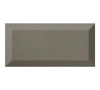 Glossy Bisel Grey Ceramic Brick Subway Metro Tile with Bevelled Edge 10x20cm Box