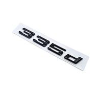Glossy Black 316d 318d 320d 323d 325d 330d 335d 340d Trunk Boot Emblem Letter Badges Car Logo Compatible With BMW 3 Series F31 F34 E90 E46 (Color : 335d, Size : Glossy black)