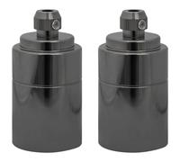 (glossy black, 41 x 80 mm) vidaXL Lamp Holders 2 pcs Red Bronze E27 lamp base screw-in socket bulb holder