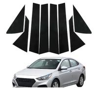 Glossy Black Car Door Window Pillar Trim Cover for Ford Flex without holes 2009-2019, High Gloss Post Sticker Scratchproof Exterior Decoration