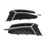 Glossy Black Car Front Bumper Fog Light Grille Honeycomb Front Sport Fog Lamp Cover Fog Light Grill, For A6 C8 S6 2019 2020