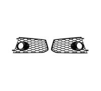 Glossy Black Car Front Grille Honeycomb Grille Cover Mesh Grill Compatible For Audi RS7 2014 2015 2016 2017 2018 Fog Light Grille Cover