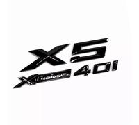Glossy Black For X5 Emblem X5 + XDrive40i Letters Car Rear Badge Replacement Suitable for BMW