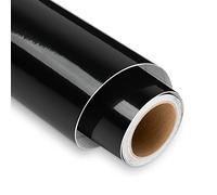 Glossy Black Permanent Vinyl for Cricut - 12" x 5FT Black Vinyl Roll for Cricut, Silhouette Cameo, Outdoor Vinyl Roll for Decor Sticker, Party Decoration