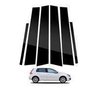 Glossy Black Pillar Post Window Trim for Golf 6 MK6 2009-2013 Door Window Pillar Cover Sticker Decals Kits