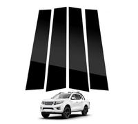 Glossy Black Pillar Post Window Trim for Navara 2015-2023 Door Window Pillar Cover Sticker Decals Kits