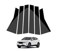 Glossy Black Pillar Post Window Trim for Qashqai J12 2023 2024 2025 Door Window Pillar Cover Sticker Decals Kits