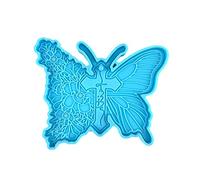 Glossy Crucifix-Butterfly Silicone Molds Keychain Pendant Mold with Hole Chocolate Cake Decor Kaychain Making Craft Crucifix Keychain Molds for Epoxy Resin