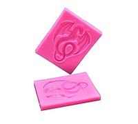 Glossy Dragon Shape Keychain Silicone Mold with Hole for Luggage Tag Crystal Trinket Pendant Earring Valentine's Day Gift