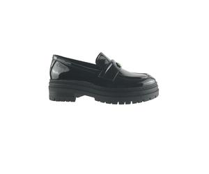 Glossy Finish Leather Look Loafers Womens s.Oliver Noir 37