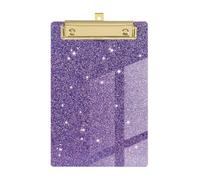 Glossy Glitter Clipboard Mini Pocket Acrylic Clipboard | Small Memo Clip Board for Nurses, Teachers, Students, Artists, Office, School and Hospi