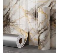 Glossy Glitter Marble Effect Self Adhesive Wallpaper 40cm × 10M Waterproof Removable Vinyl for Kitchen Counter Bathroom Wall Door Easy Peel and Stick Decor