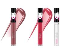 Glossy Lip Gloss Combo - Honeyed Hush, Peachy Pie & Truth Or Bare | Hydrating, Non-Sticky Lip Glosses with High Shine | Lightweight, Smooth Finish - Pack of 3