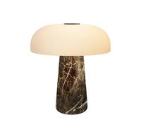 Glossy Mini Portable Lamp Grey Brown