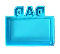 Glossy Photo Frame Keychain Silicone Epoxy Resin Mold Hanging Pendant Jewelry for Mother's Day Father's Day Silicone Pendant Molds for Resin Casting