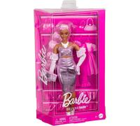 Glossy Pink Dress and Pink Hair Curvy Deluxe Style Fashion Doll HYV25 (Barbie)