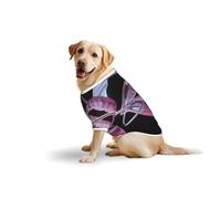Glossy Pink Lips Print Breathable Dog Tshirt for Medium Large Breed