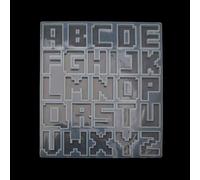 Glossy Pixel Letters Keychain Silicone Epoxy Resin Mold Keychain Pendant Jewelry for Valentine Gift Craft Silicone Jewelry Molds for Epoxy Resin