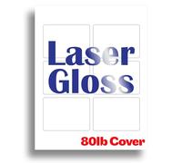 Glossy Printable Playing Card Paper - Blank Playing Cards for Laser Printers - Heavy 80lb Cover Single Side Laser Gloss - 20 Sheets / 120 Blank Playing Cards