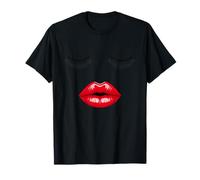 Glossy Red Lips Pop Art Design T-Shirt