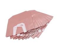 Glossy Reusable Tote Bags, Reusable 10Pcs Non Woven Fabrics Unique Embossing Process Beautiful Reflections Glossy Reusable Bags Eye Catching for Holiday (Rose Gold)