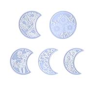 Glossy Silicone Moon-Phase Combination Molds Wall-Mounted Mold Ornaments Pendant Epoxy Resin Crafting Molds Phase Combination Wall Hanging Mold