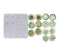 Glossy Silicone Necklace Molds Flower-Shaped Earrings Mold Keychain Pendant Epoxy Resin Crafting Molds Hollow Flower Keychain Mold