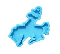 Glossy Silicone Resin Molds Riding Cowboy Hat Mold Keychain Pendant Jewelry Epoxy Resin Crafting Cowboy Hat