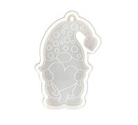 Glossy Silicone Resin Molds Santa Keychain Mold Pendant Jewelry Epoxy Crafting with Hole for Epoxy Bundle Christmas