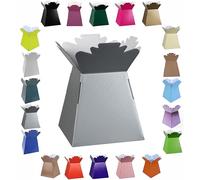 Glossy Vibrant Bouquet, Flower Box/Vase - Transportation Display, Presentation Boxes (1, Silver)