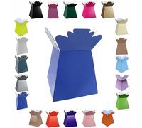 Glossy Vibrant Bouquet, Flower Box/Vase - Transportation Display, Presentation Boxes (10, Royal Blue)