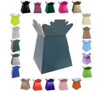 Glossy Vibrant Bouquet, Flower Box/Vase - Transportation Display, Presentation Boxes (10, Teal)