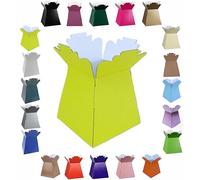 Glossy Vibrant Bouquet, Flower Box/Vase - Transportation Display, Presentation Boxes (30, Yellow)