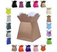 Glossy Vibrant Bouquet, Flower Box/Vase - Transportation Display, Presentation Boxes (5, Rose Gold)