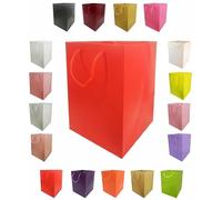 Glossy Vibrant Flower Gift Bag, Bouquet Vase | Valentines | Anniversary | Love | Transportation Display (1, Red)
