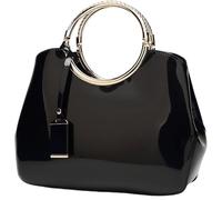 Glossy Women Handbag Patent Leather Shoulder Bag Shiny Satchel Evening Top Handle Purse Party Tote Crossbody Bag(4)