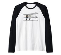 Gloster Gamecock 1920s British Biplane Fighter Aircraft Raglan Baseball Tee