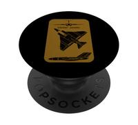 Gloster Javelin Interceptor Jet Silhouette Cold War Aircraft PopSockets Adhesive PopGrip